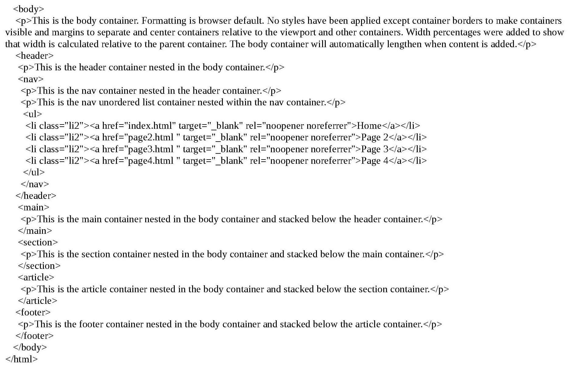HTML code